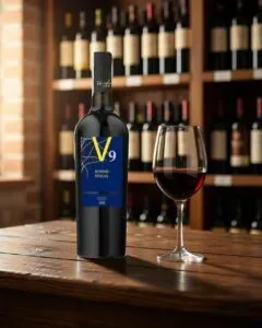 Vang V9 Rosso Italia – Puglia, Ý, 750ml (ảnh bối cảnh)