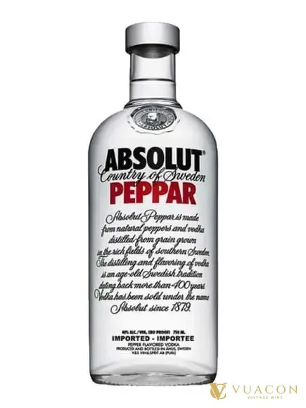 Vodka Absolut Peppar – Thụy Điển, 700ml