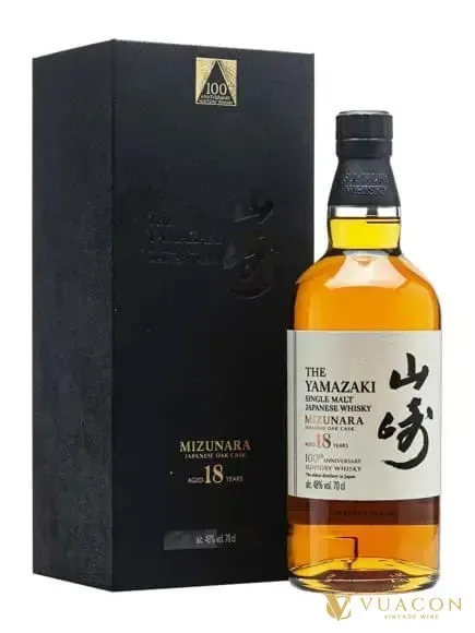 Yamazaki 18 năm Mizunara – 100th Anniversary – single Malt Whisky Nhật, Nhật Bản, 700ml