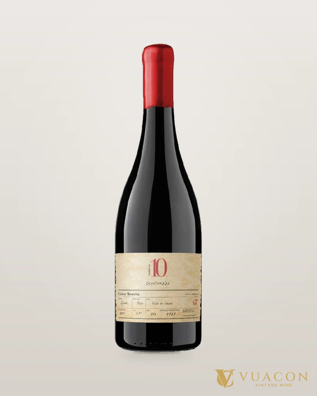 10 Ocho Tierras Gran Reserva – chai chính hãng tại Vua Cồn