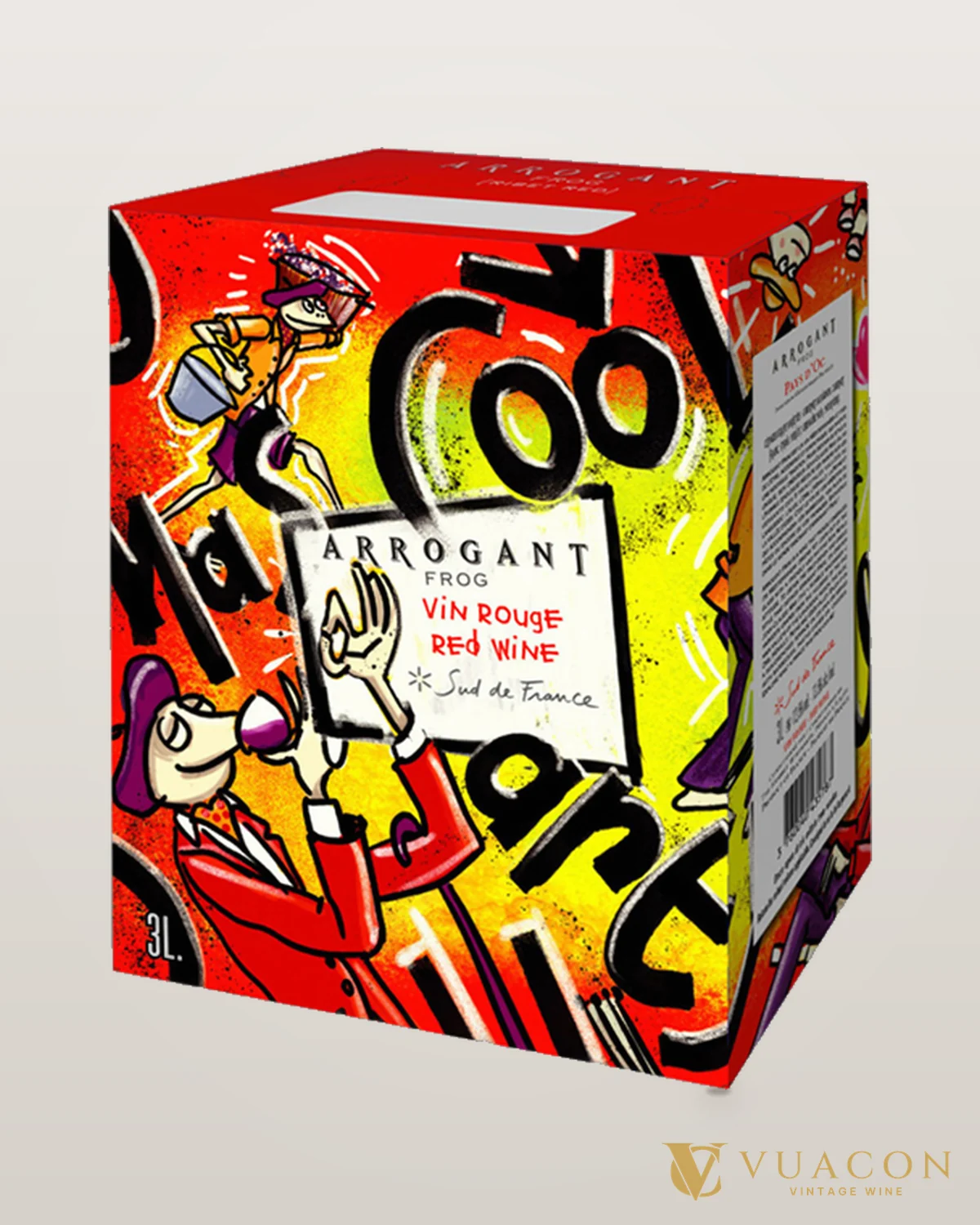 Arrogant Frog Bịch Arrogant Frog Vin Rouge – chai chính hãng tại Vua Cồn
