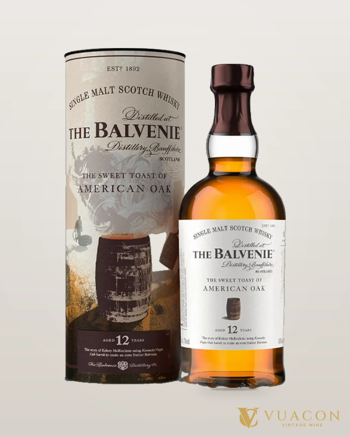 Balvenie 12 Years The Sweet Toast of American Oak – chai chính hãng tại Vua Cồn