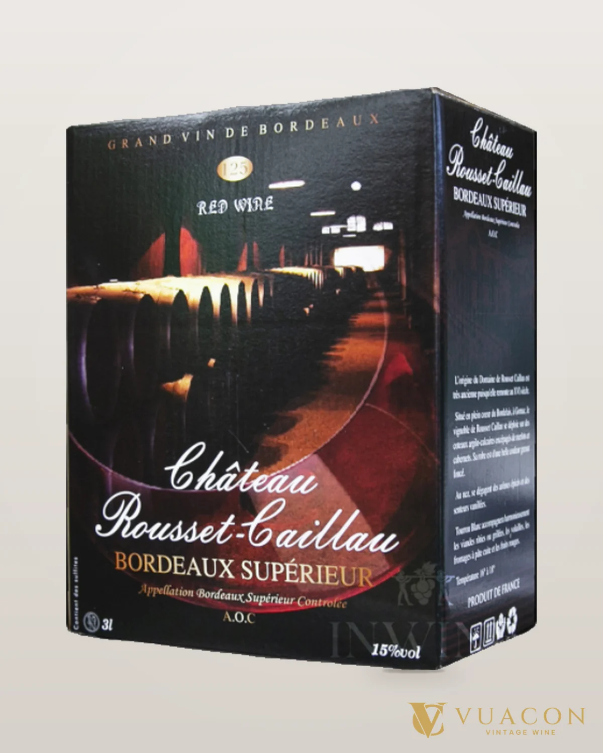 Bịch Chateau Rousset Caillau – chai chính hãng tại Vua Cồn