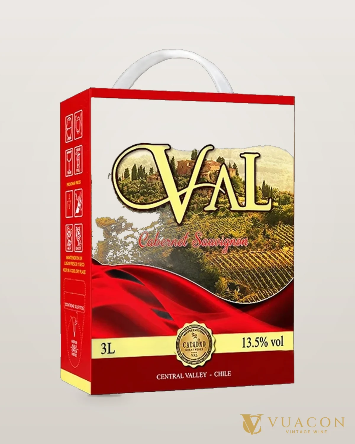 Bịch Val Cabernet Sauvignon – chai chính hãng tại Vua Cồn
