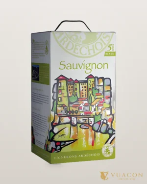 Bịch Vignerons Ardechois Sauvignon Blanc – chai chính hãng tại Vua Cồn