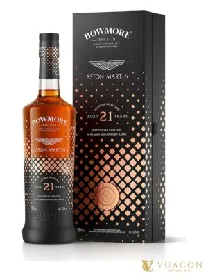 Bowmore 21 năm – Aston Martin Masters’ Selection (2021) – single Malt Scotch, Islay, Scotland, 700ml