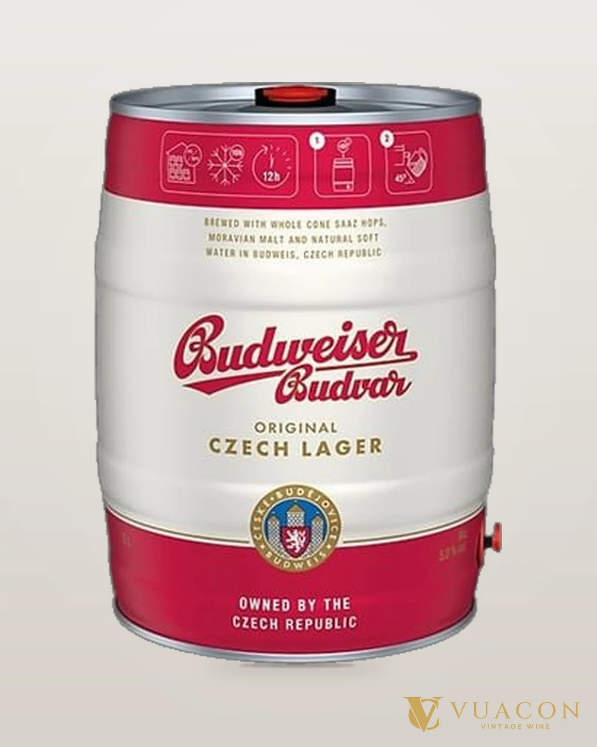 Budweiser Budvar Tiệp ( Bom) – chai chính hãng tại Vua Cồn