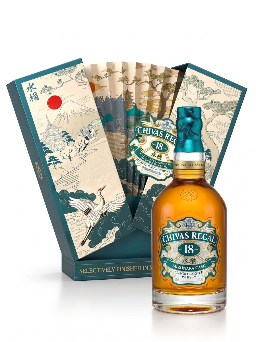 Chivas 18 năm Mizunara – Hộp quà Tết 2027 – blended Scotch, Scotland, 700ml