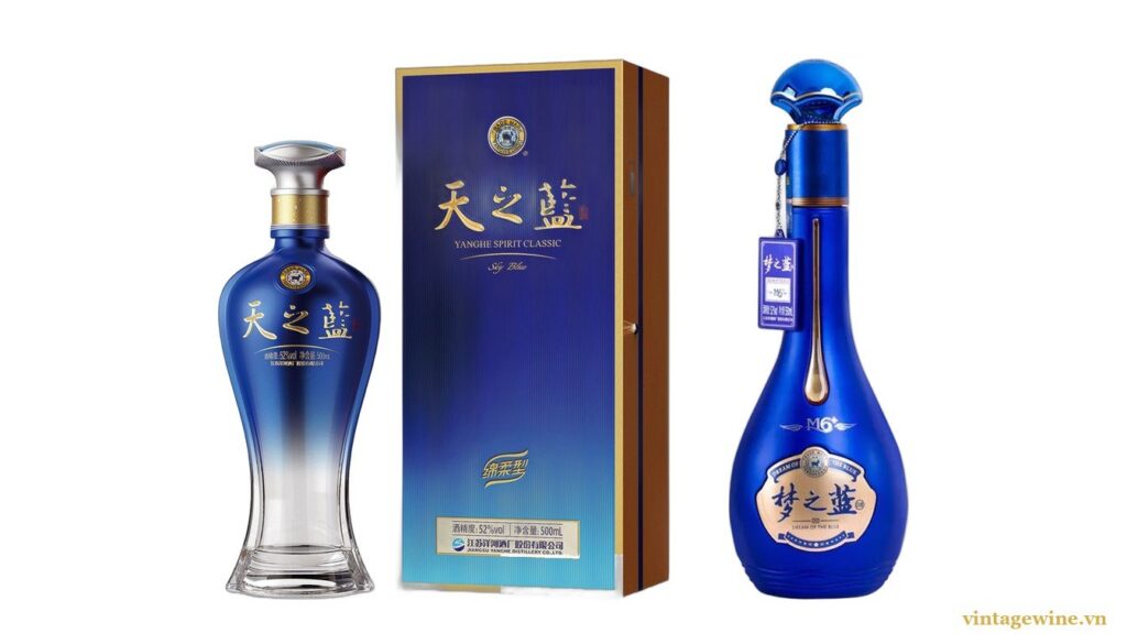 Rượu Dương Hà Thiên Chi Lam 52 độ (chai và hộp) và Mộng Chi Lam M6+ 52 độ