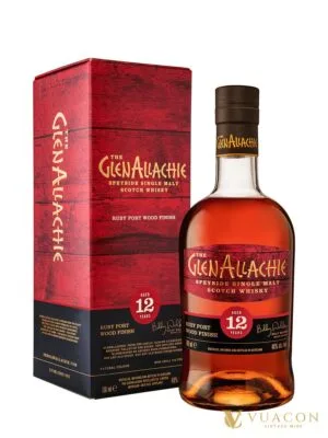 GlenAllachie 12 năm – Ruby Port Wood Finish – single Malt Scotch, Speyside, Scotland, 700ml