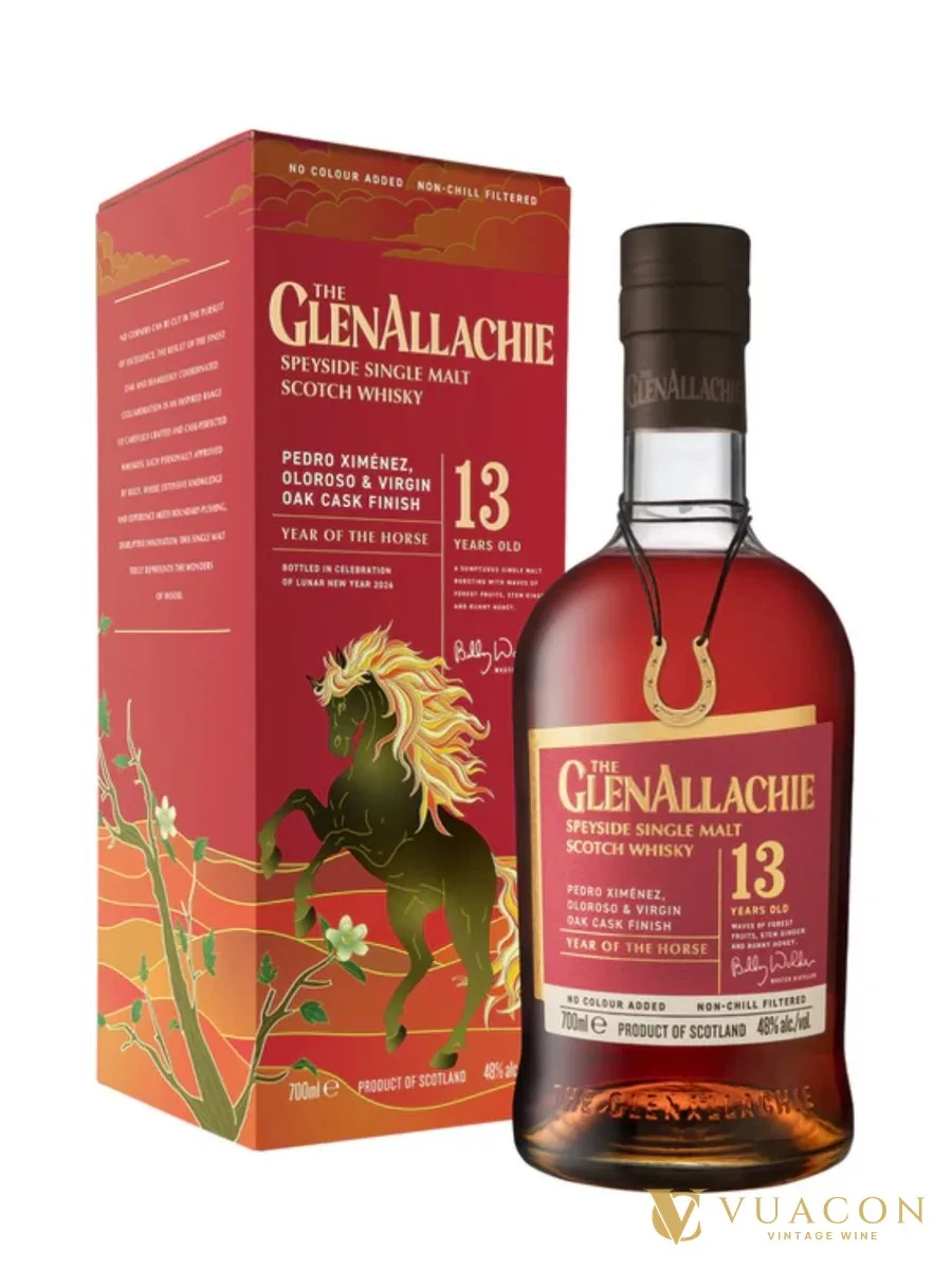 GlenAllachie 13 năm – Year of the Horse – single Malt Scotch, Speyside, Scotland, 700ml