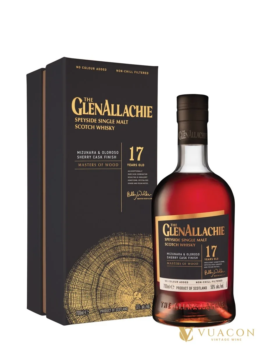 GlenAllachie 17 năm – Mizunara & Oloroso Sherry Cask Finish – phiên bản giới hạn, Speyside, Scotland, 700ml