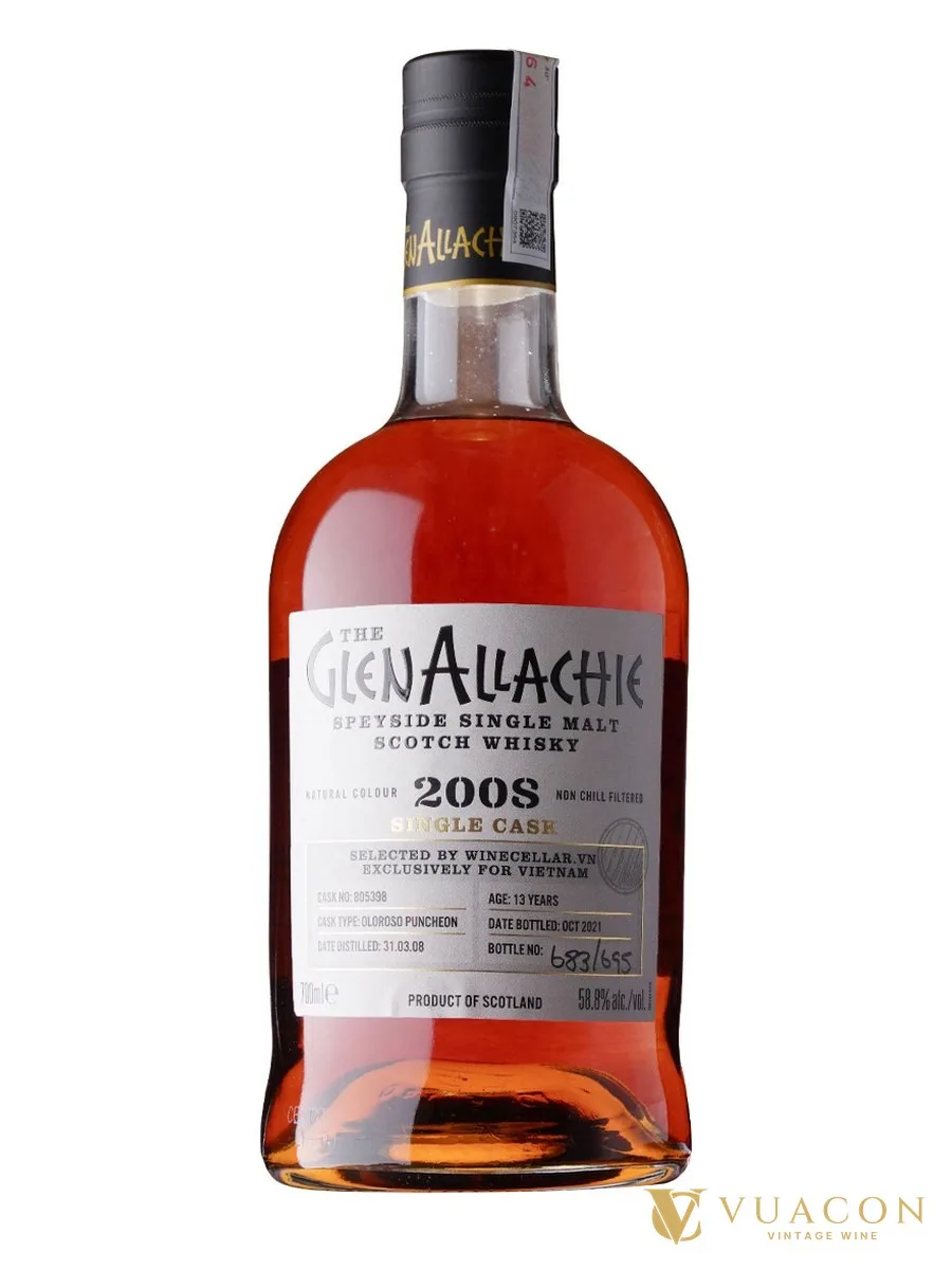 GlenAllachie 2008 Cask No.805398 – cask Strength, Speyside, Scotland, 700ml