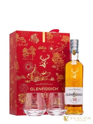 Glenfiddich 18 năm – Hộp quà Tết 2027 – single Malt Scotch, Speyside, Scotland, 700ml