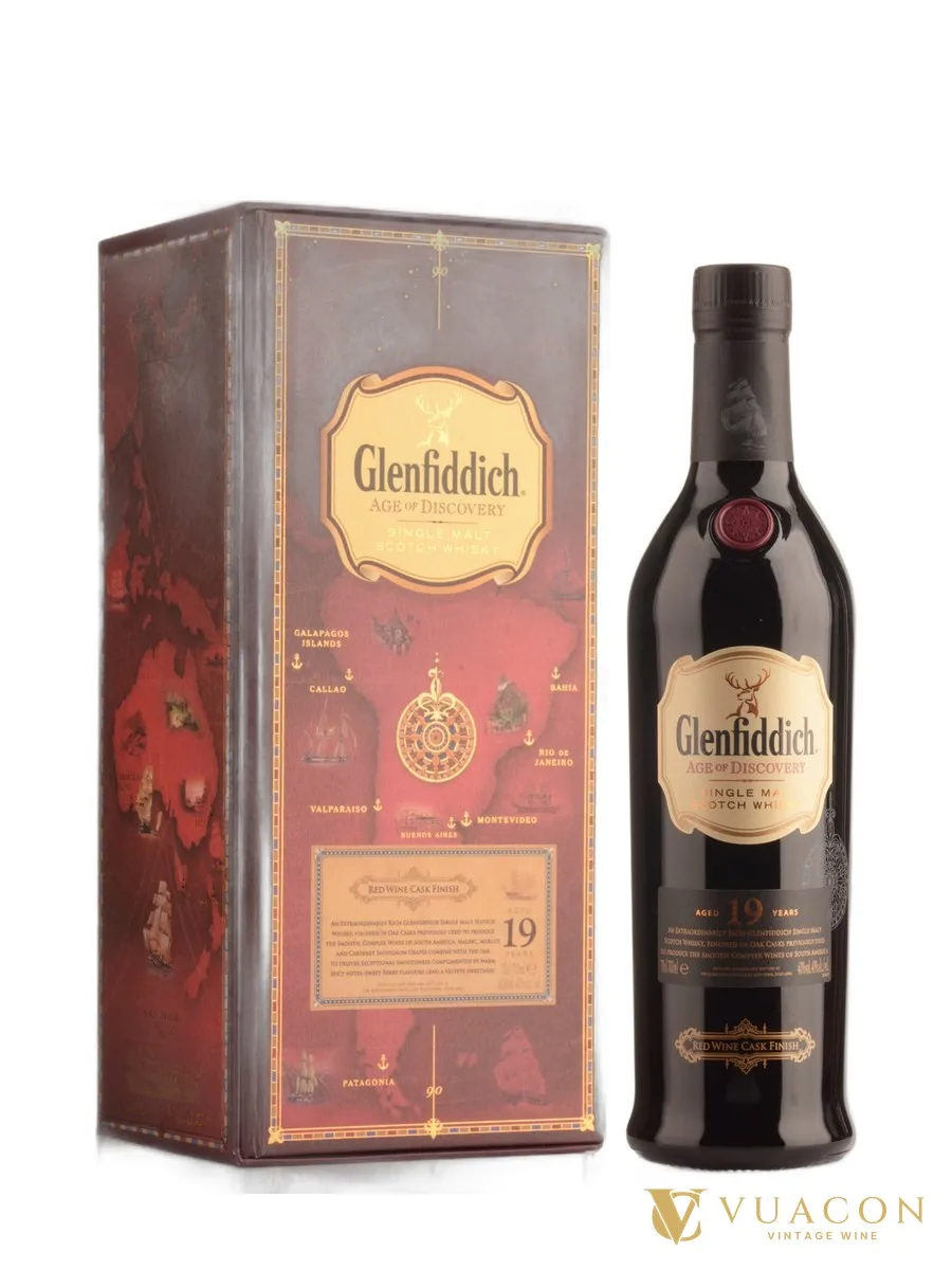 Glenfiddich 19 năm Age of Discovery – Red Wine Cask Finish – phiên bản giới hạn, Speyside, Scotland, 700ml