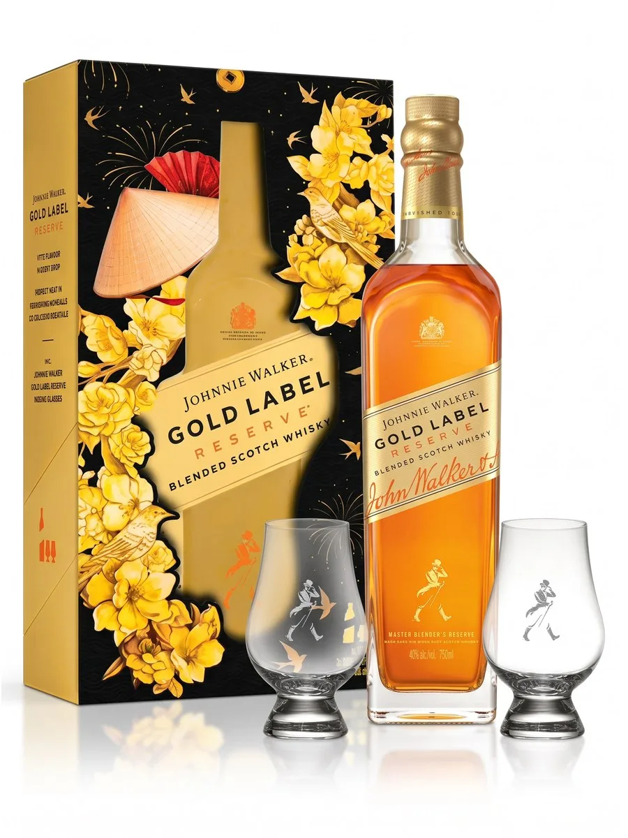 Johnnie Walker Gold Label Reserve – Hộp quà Tết 2027 – blended Scotch, Scotland, 750ml