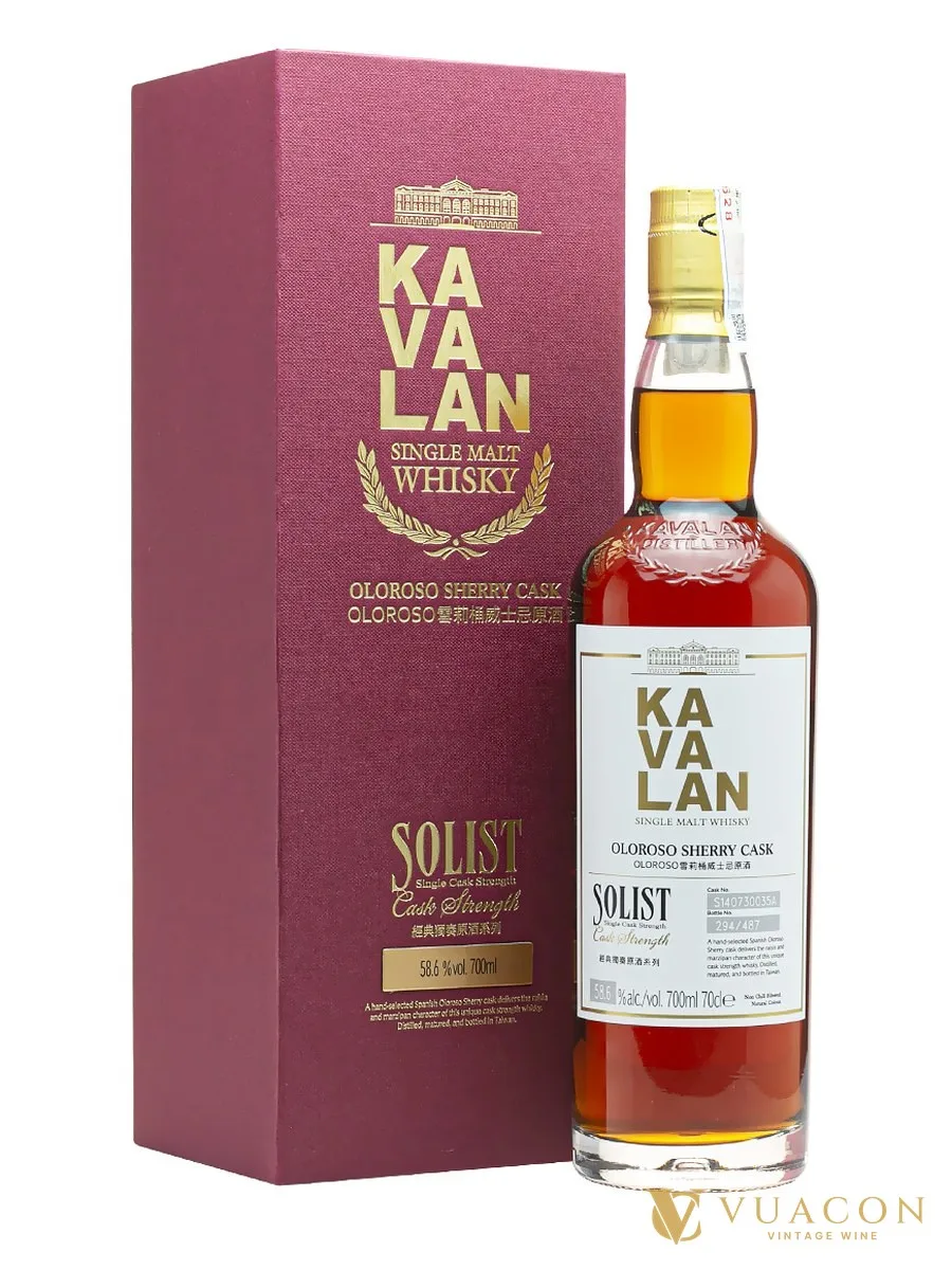 Kavalan Solist Oloroso Sherry Cask Single Malt Whisky Đài Loan – cask Strength, 700ml