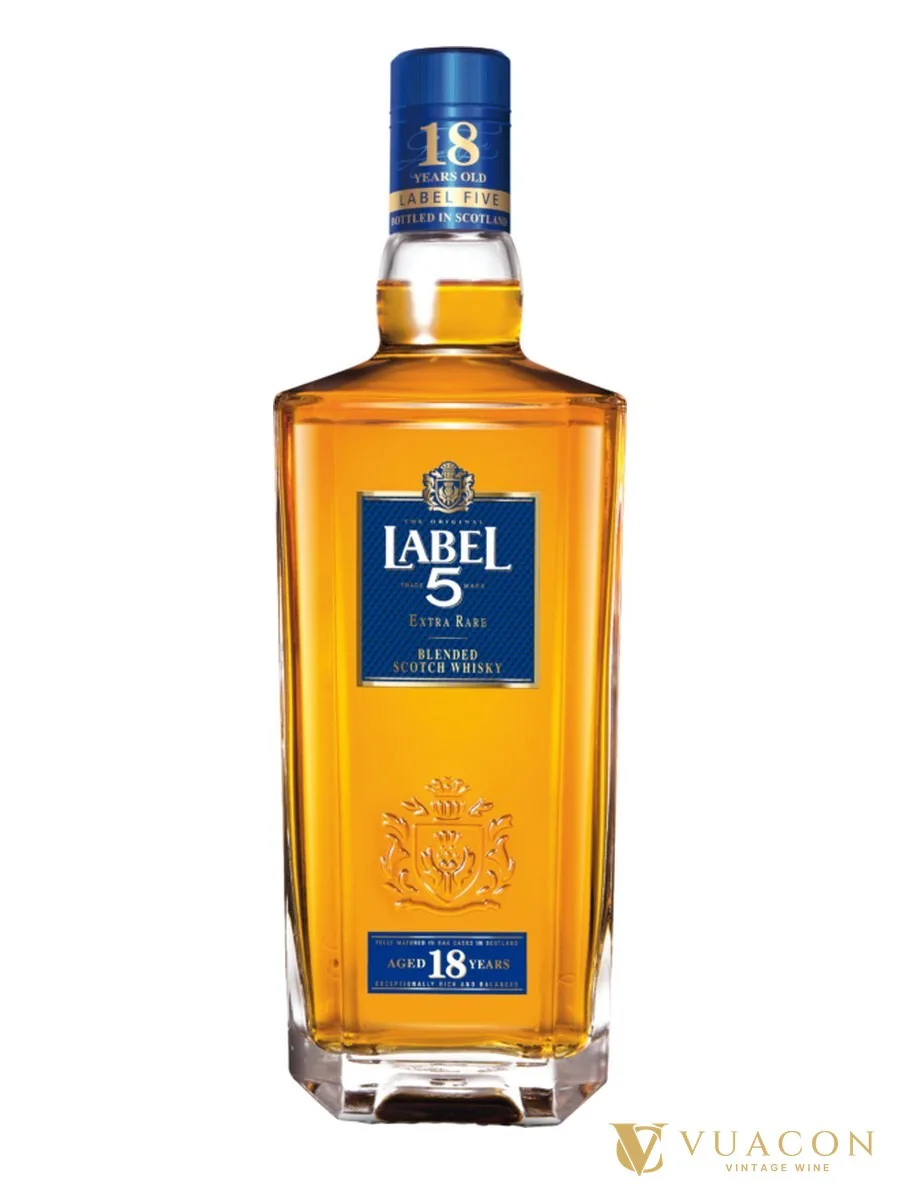 Label 5 18 năm – blended Scotch, Scotland, 700ml