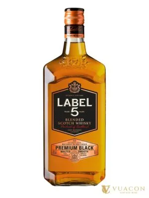 Label 5 Premium Black – blended Scotch, Scotland, 700ml