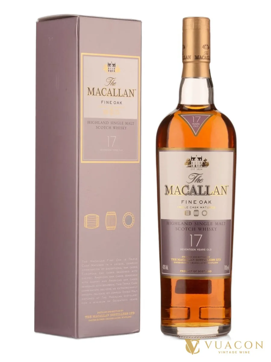 Macallan 17 năm Fine Oak – single Malt Scotch, Speyside, Scotland, 700ml