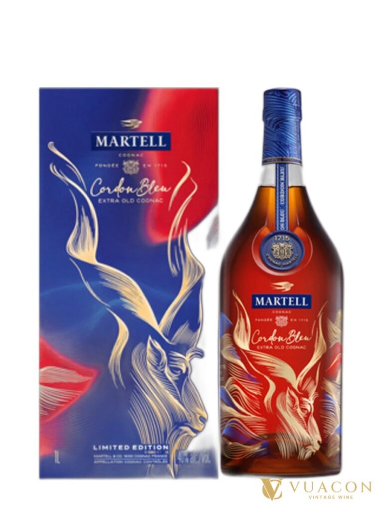 Chai Martell Cordon Bleu 1L Year of the Goat 2027 hộp xanh