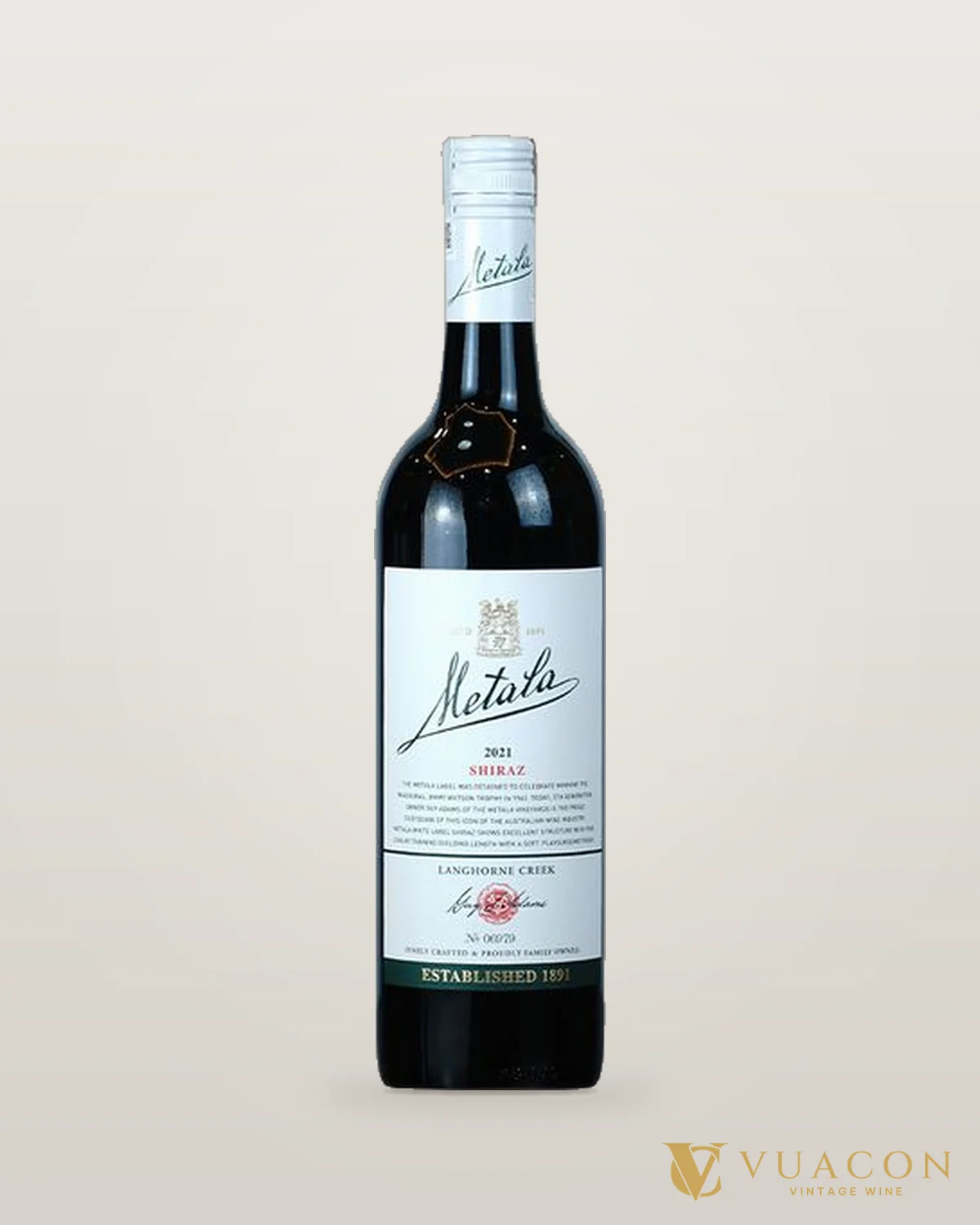 Metala Shiraz – chai chính hãng tại Vua Cồn