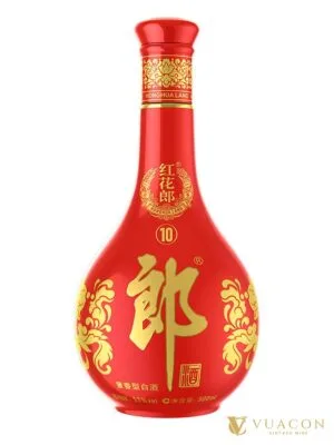 Rượu Lang Tửu Hồng Hoa Lang 10 53 độ 500ml – bạch tửu, Trung Quốc