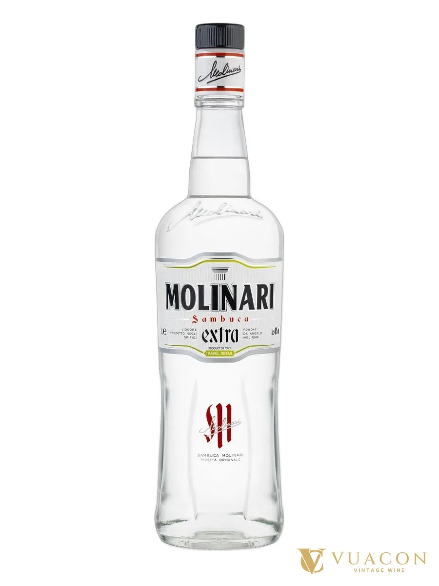 Rượu Molinari Sambuca Extra 1L – rượu mùi thảo mộc, Ý