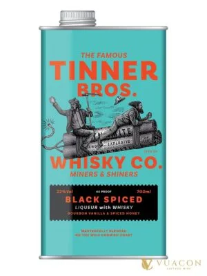 Rượu Tinner Bros Black Spiced Whisky Liqueur – rượu mùi whisky, Anh, 700ml