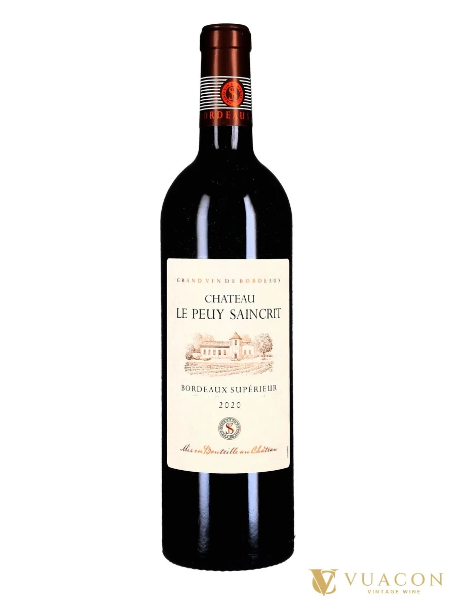 Rượu vang Chateau Le Peuy Saincrit Bordeaux Superieur – Bordeaux Supérieur, Pháp, 750ml