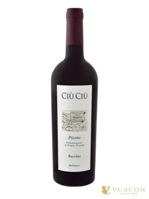 Rượu vang Ciù Ciù Bacchus Rosso Piceno – Marche, Ý, 750ml