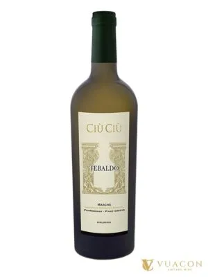 Rượu vang Ciù Ciù Tebaldo Marche Bianco – Ý, 750ml