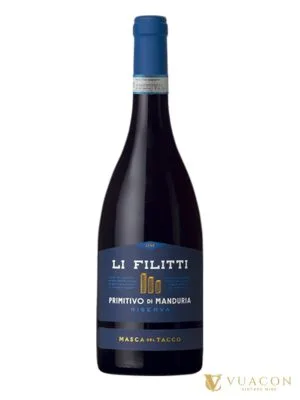 Rượu vang Masca del Tacco Li Filitti Primitivo di Manduria Riserva – Ý, 750ml