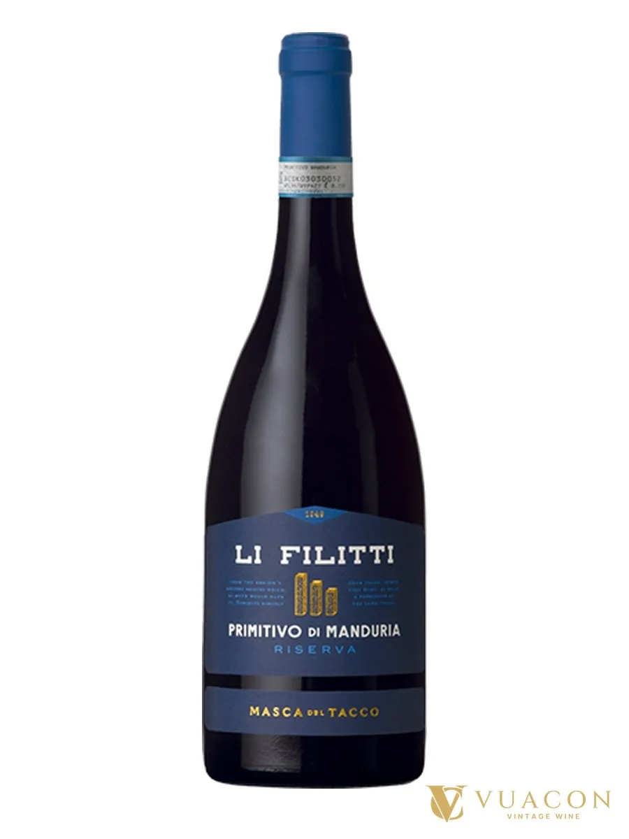 Rượu vang Masca del Tacco Li Filitti Primitivo di Manduria Riserva – Ý, 750ml