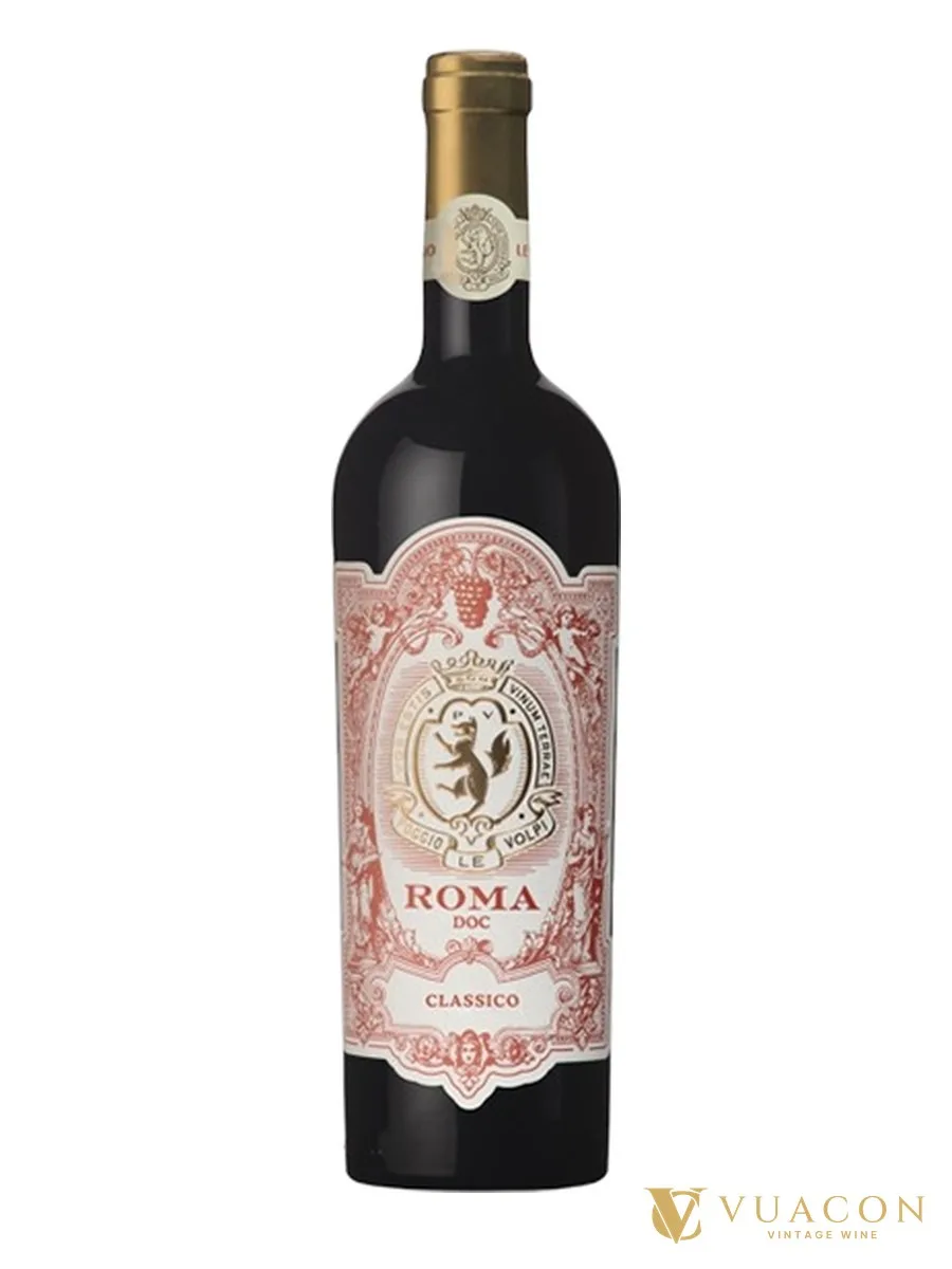 Rượu vang Poggio Le Volpi Roma DOC Rosso – Ý, 750ml