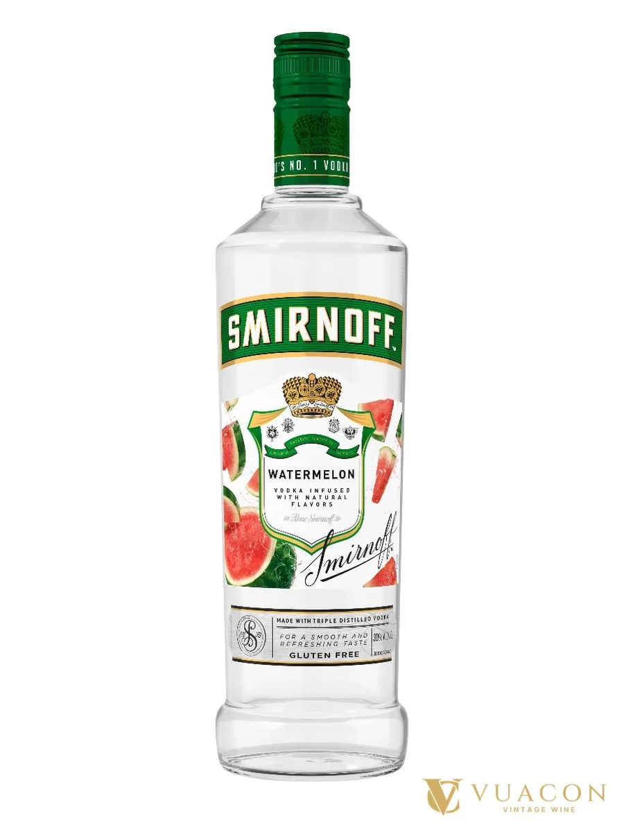 Vodka Smirnoff Watermelon (Dưa hấu) 750ml – vodka mùi, Hoa Kỳ