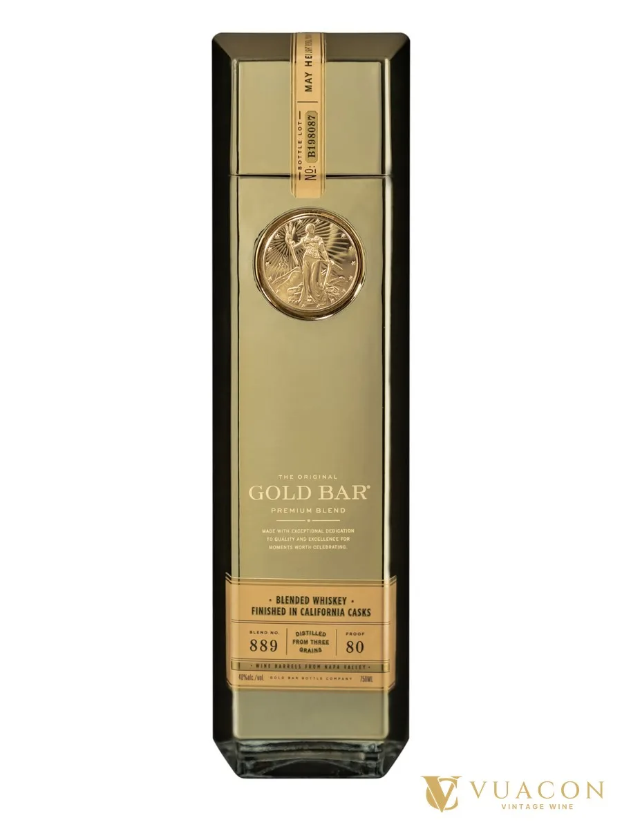 Whiskey Gold Bar Original Premium Blend 750ml – whiskey Mỹ, California, Hoa Kỳ